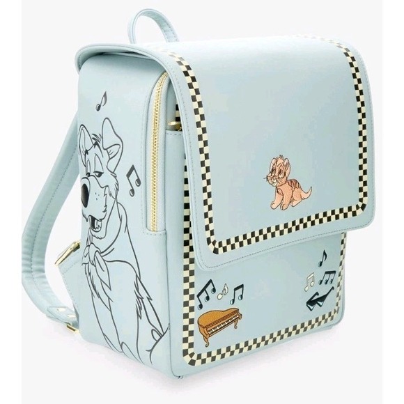 Loungefly Handbags - NEW Loungefly Disney Oliver and Company Oliver Music Musical Notes Mini Backpack